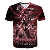 2019 New design t shirt men/women marvel Avengers Endgame 3D print t-shirts Short sleeve Harajuku style tshirt tops AS SIZE