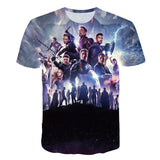 2019 New design t shirt men/women marvel Avengers Endgame 3D print t-shirts Short sleeve Harajuku style tshirt tops AS SIZE