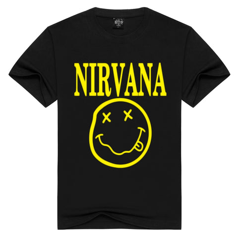 Nirvana T-shirts Men/Women Summer Cotton Tops Tees Print T shirt Men loose o-neck short sleeve Fashion Tshirts Plus Size S-3XL