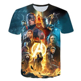 2019 New design t shirt men/women marvel Avengers Endgame 3D print t-shirts Short sleeve Harajuku style tshirt tops AS SIZE