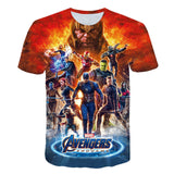 2019 New design t shirt men/women marvel Avengers Endgame 3D print t-shirts Short sleeve Harajuku style tshirt tops AS SIZE