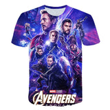 2019 New design t shirt men/women marvel Avengers Endgame 3D print t-shirts Short sleeve Harajuku style tshirt tops AS SIZE